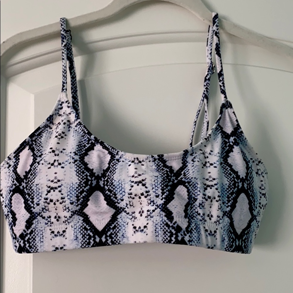 SHEIN Snakeskin Bikini Top